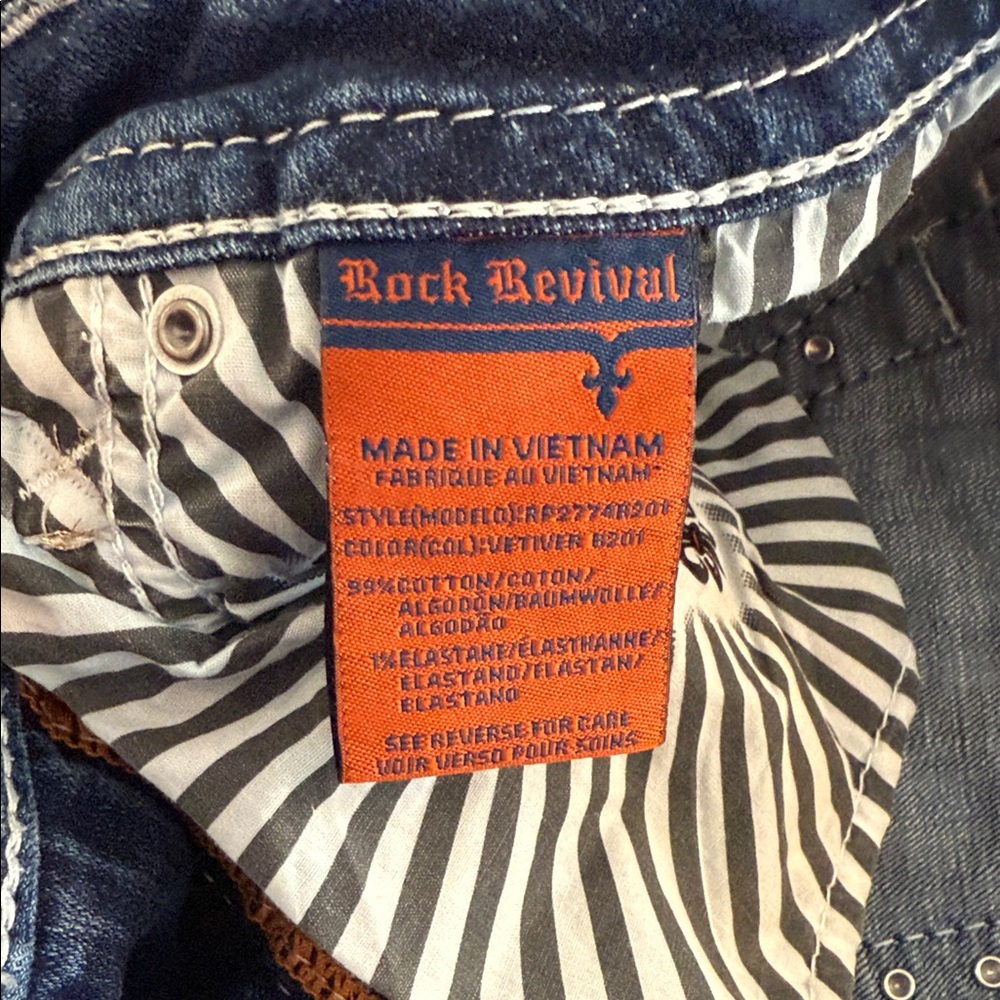 Rock Revival Dark Blue Boot Cut Jeans - Picture 6 of 8